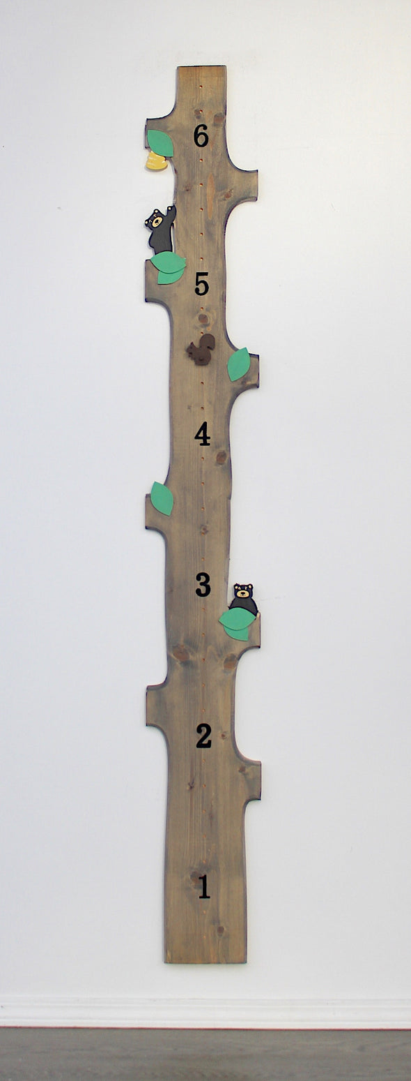 Woodland Bear - With height Markers - Blossom and Sprout Growth Charts